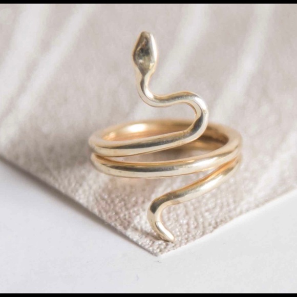 Middi Snake Ring 14K Solid Gold - Picture 3 of 3